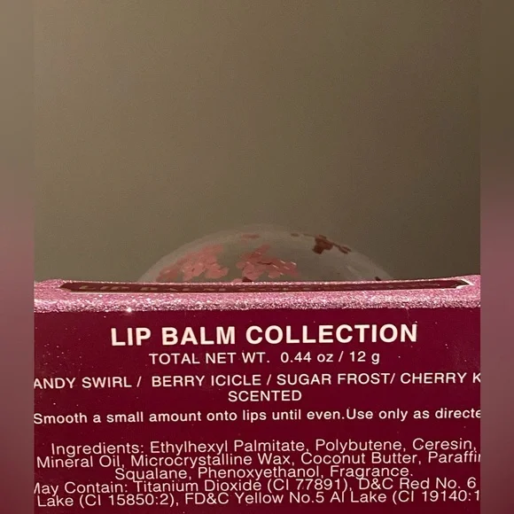 Lip Balm Collection Pink snow globe gift ready for Christmas - Picture 3 of 3